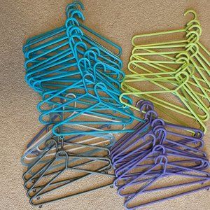 - 44 NEW colored adult clothes closet hangers